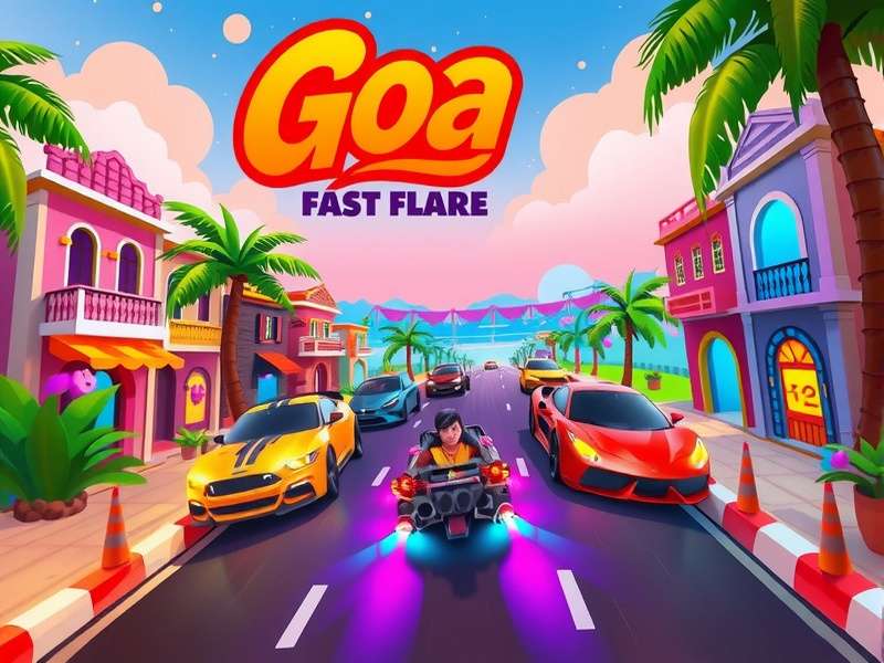 Goa Fast Flare game cover showing colorful Goa streets with racing cars